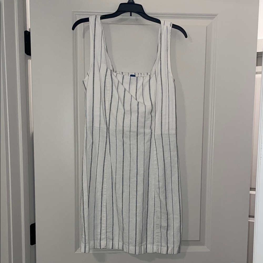 White and Blue Striped Dress